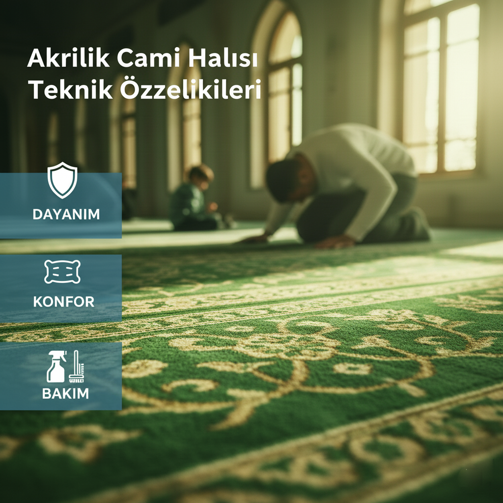 Akrilik Cami Halısı Teknik Özellikleri: Dayanım, Konfor, Bakım